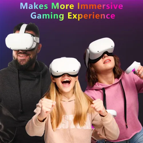 Vista 7 de Saqico Face Pad Replacement for Oculus Quest 2 - Comfortable PU Leather & Memory Foam VR Face Cushion - Anti-Sweat - Ergonomic Design - Compatible