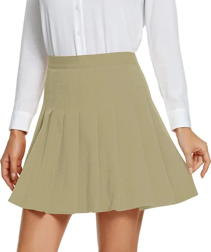 Vista 5 de Urban CoCo Falda de uniforme escolar plisada de cintura alta para mujer