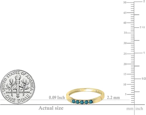 Vista 107 de Dazzlingrock Collection Anillo de boda redondo de 5 piedras preciosas o diamantes para mujer en oro macizo de 10 K/14 K/18 K