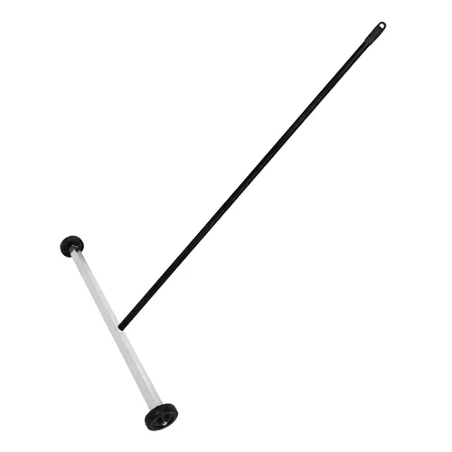 Vista 10 de Master Magnetics Barredora magnética con ruedas – Mini tipo empuje con mango de liberación y telescópica – Potente herramienta magnética para patio