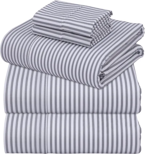 Vista 63 de ZOYER Sábanas de 100 % algodón percal tamaño individual, refrescantes y transpirables, duraderas, con una sensación nítida, suave y cómoda, bolsillo