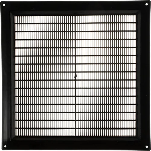 Vista 7 de Cubierta de ventilación negra de 5 x 12 pulgadas (exterior), rejilla de ventilación de plástico con malla protectora, cubierta de ventilación