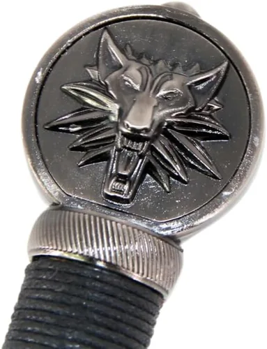Vista 5 de Cuchillo de caza de diseño histórico del lobo medieval del ojo de la serpiente con la vaina