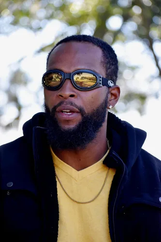 Vista 8 de Global Vision Gafas de aventura para hombre con bolsa Espejo negro-amarillo