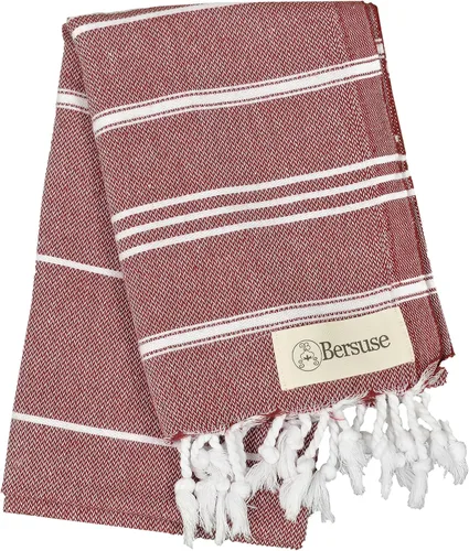 Vista 15 de Bersuse 100 % algodón - Toalla de mano Anatolia turca - Fouta Peshtemal para baño y playa - Para cabeza, rostro, cabello, bebés, cuidado, cocina