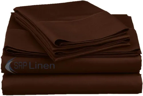 Vista 5 de Juego de sábanas de algodón egipcio de 1500 hilos súper suaves con fundas de almohada adicionales, patrón sólido que se ajusta a bolsillo de hasta