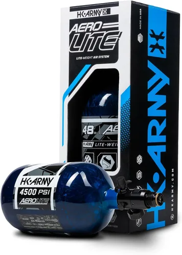 Vista 2 de HK Army Aerolite de fibra de carbono HPA Sistema de tanque de aire comprimido para paintball
