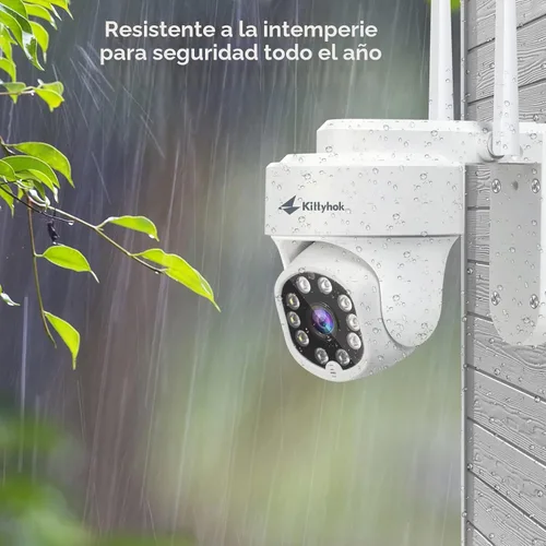 Vista 5 de Kittyhok Cámara de seguridad PTZ inalámbrica para exteriores, visión