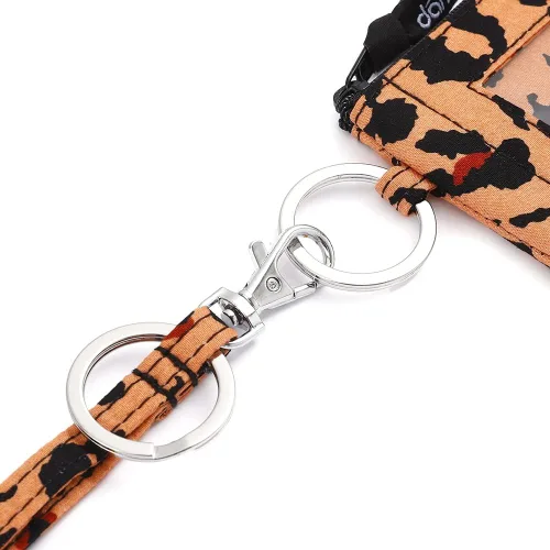 Vista 12 de Combo de funda de identificación con cremallera de algodón para mujer y cordón (varios equipos disponibles), llavero, cartera con cordón de moda (4#)