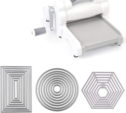 Vista 4 de Paquete de 3 plantillas de troqueles de corte de metal para hacer tarjetas y álbumes de recortes