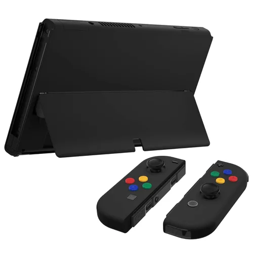 Vista 14 de eXtremeRate DIY Full Set Shell Buttons for Nintendo Switch OLED, Soft Touch Replacement Console Back Plate & Kickstand, Custom Case Housing for