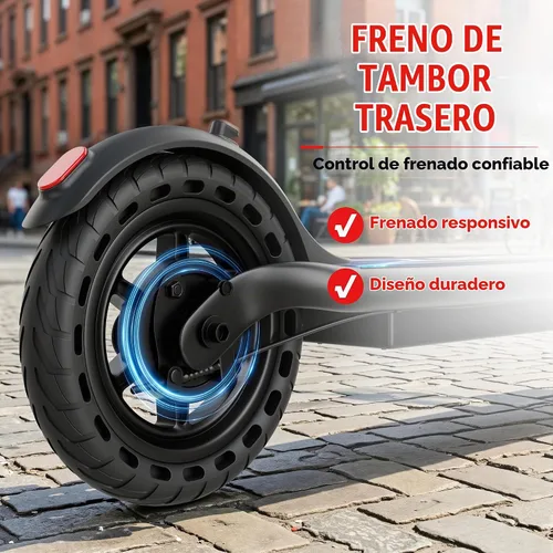 Vista 6 de Scooter eléctrico, scooter E de largo alcance de 21-35 mi para adultos Negro medianoche