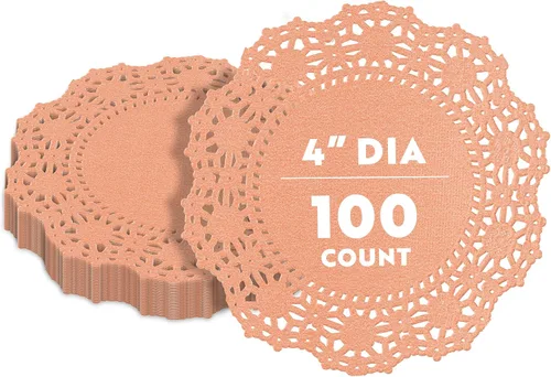 Vista 63 de Restaurantware Pastry Tek Blondas de Encaje de 4 x 4 Pulgadas 100 Vajilla Decorativa - Blondas de Mesa Desechables Redondas de Papel Negro