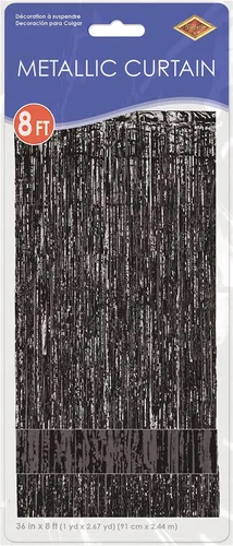 Vista 4 de 1 capa FR Gleam 'N Curtain (negro) accesorio de fiesta (1 unidad) (1/paquete)