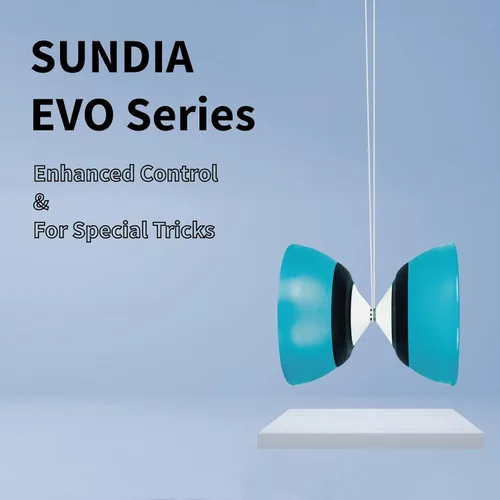 Vista 2 de SUNDIA Serie EVO - Diábolo profesional de eje fijo para trucos especiales y control preciso, alto rendimiento para todos los trucos y niveles