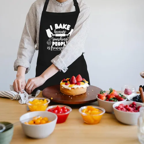 Vista 2 de Divertidos delantales para hornear para mujeres, bonitos regalos de cocina para mujeres panaderas, Navidad, Día de la Madre, regalos de cumpleaños