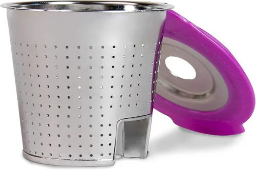 Vista 6 de Café Flow - Cápsula de café reutilizable de acero inoxidable de 2 artículos + vasos de papel desechables de 100 unidades, compatible con cafeteras