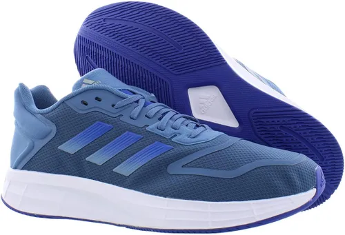 Vista 2 de adidas Tenis de correr Duramo 10 para hombre, Core Black-solar Yellow-solar Green