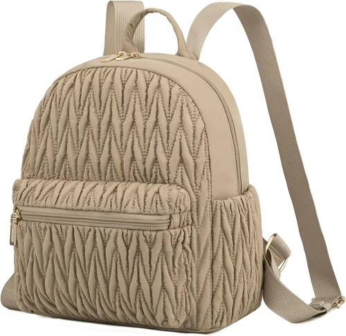 Vista 20 de LOVEVOOK Mini mochila pequeña y linda mochila de moda para niñas y mujeres Beige