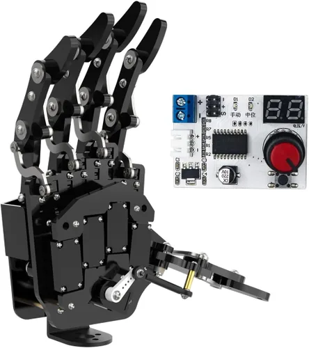 Vista 10 de Mano de Robot de Cinco Dedos con Movimiento Exclusivo, Brazo Mecánico Biónico de Robot de Bricolaje, Mano Izquierda
