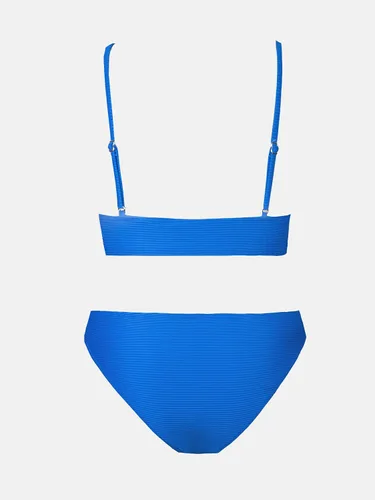 Vista 5 de CUPSHE - Conjunto de traje de baño de dos piezas, bikini sexy, unicolor, con forma triangular, para mujer