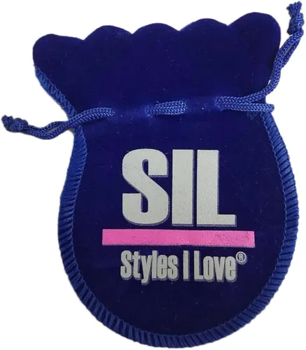 Vista 2 de StylesILove - Collar de moda con colgante de cadena larga con piedras de estrás, aretes colgantes.