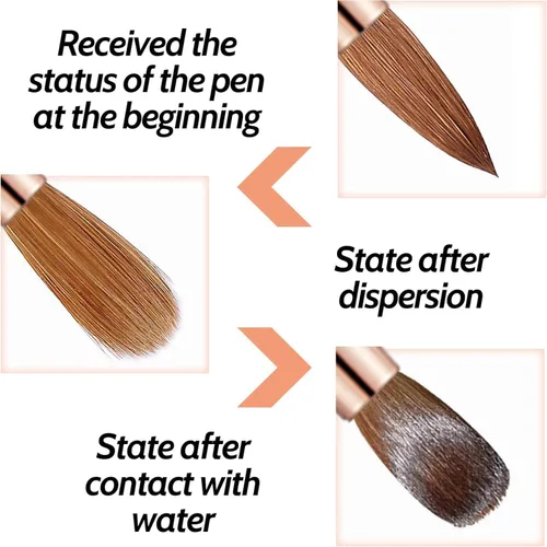 Vista 7 de Kolinsky - Brocha acrílica para uñas, tamaño 10, forma ovalada de cabello Kolinsky para aplicación acrílica, herramienta de manicura profesional