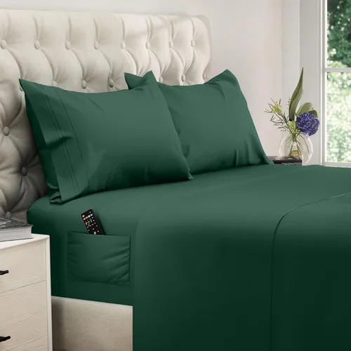 Vista 47 de DREAMCARE - Juego de sábanas de tamaño individual XL, 3 piezas, refrescantes, extralargas, suaves y duraderas de 100% poliéster de microfibra