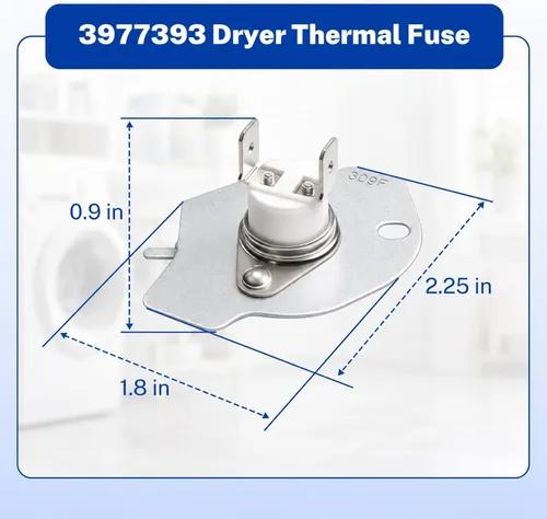 Vista 2 de 3977393 Fusible térmico para secadora para Whirlpool Kenmore Crosley, paquete de 2