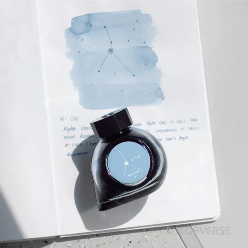 Vista 2 de Colorverse Botella de tinta para pluma estilográfica azul α CNC 2.2 fl oz A base de tintes Serie Project