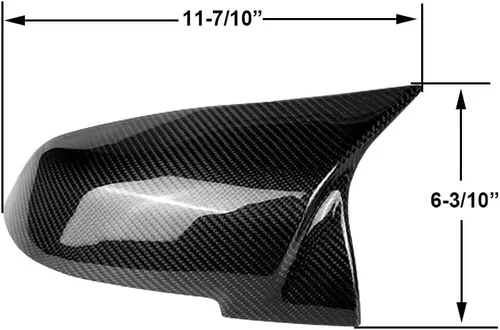Vista 4 de Tapa de repuesto para espejo lateral de fibra de carbono negro brillante compatible con BMW serie 1 F20 2 series F22 F23 3 series F30 F31 F34 4