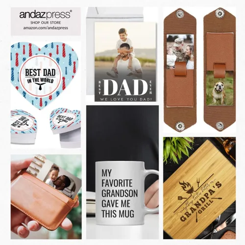 Vista 7 de Andaz Press Tarjeta de felicitación para el día del padre de 8.5 x 11 pulgadas con sobre, tarjeta jumbo para el día del padre de esposa, tarjeta