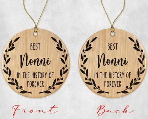 Vista 2 de El mejor adorno Nonni – El mejor adorno de Navidad Nonni – El mejor adorno de Nonni en la historia de la eternidad – Adorno familiar – Regalo
