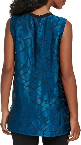 Vista 4 de CALVIN KLEIN Women's Sleeve Less Burn Out Everyday Blouse