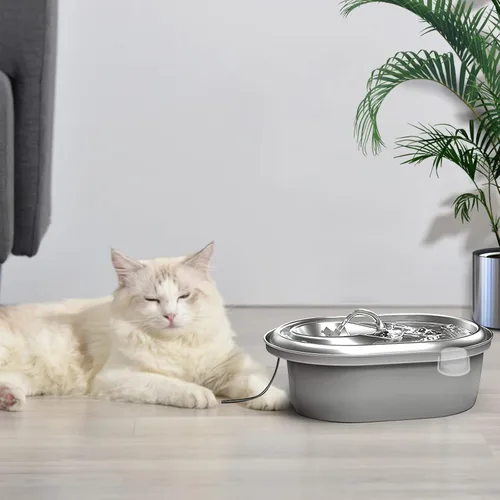 Vista 6 de Filtros de fuente de agua para gatos, compatibles con fuente de mascotas de acero inoxidable, 8 filtros con 8 esponjas, filtros de repuesto
