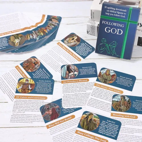 Vista 6 de Tarjetas devocionales diarias Devocionales cristianos para oración y meditación Explora tu fe, estudio bíblico o grupos juveniles Regalos