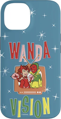 Vista 4 de Marvel WandaVision Wanda & Vision Retro TV Artwork - Carcasa para iPhone 17