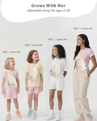 Vista 7 de Riñonera cruzada para niñas, Beige, Small