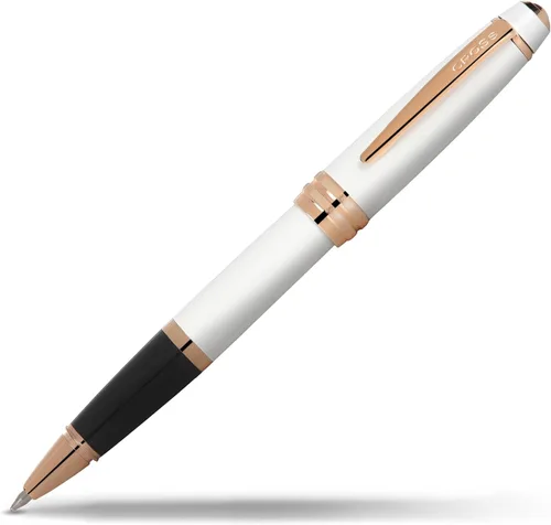 Vista 10 de Cross Bailey Bolígrafo Rollerball Recargable Presentado en una Caja de Regalo Premium - Punta Media, Tinta Negra, Negro