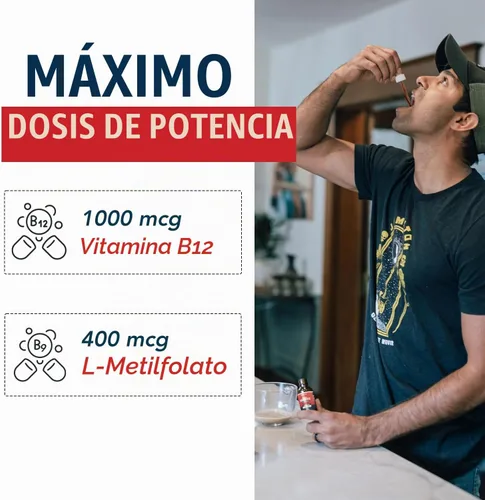Vista 6 de BioActive Vitamina B12 1000 mcg Contiene 3 formas bioactivas B12 Plus metilfolato Cofactor - Metilo B12, adenosilo B12 e hidroxi B12