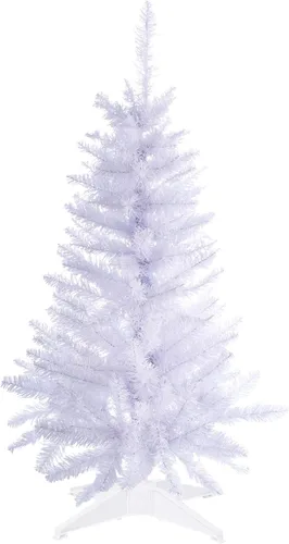 Vista 18 de Mini Árbol de Navidad de 3 pies artificial de escritorio para la decoración de Navidad y Halloween con 160 puntas de ramas, negro