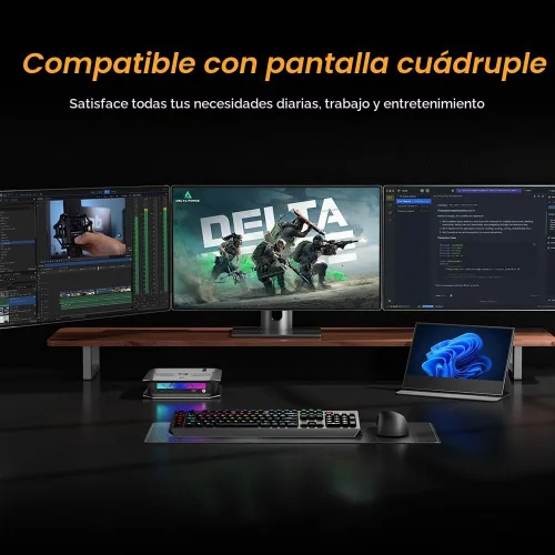 Vista 7 de BOSGAME M5 AI PC MAX+ 395, 128GB LPDDR5x 8000MT/S Blanco