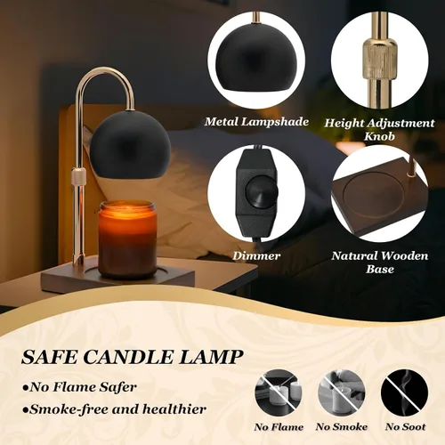 Vista 4 de Temporizador de lámpara calentadora de velas, regalos de cumpleaños para mujeres, mamá, abuela, regalos del día de la madre, regalos de inauguración