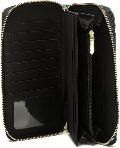Vista 36 de Cartera de mano para mujer, estilo bohemio, con RFID, elegante, espaciosa con correa para viajes, capacidad para tarjetas, teléfono, dinero