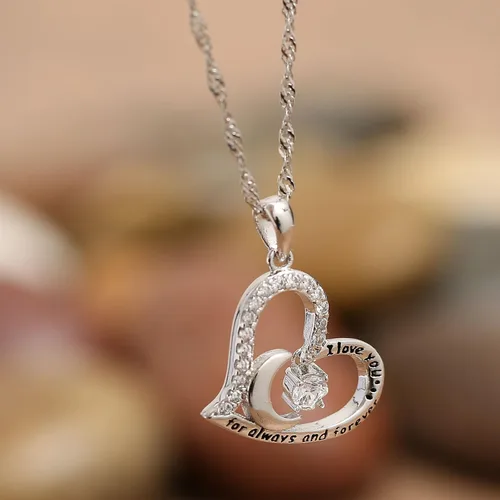 Vista 6 de Collar con colgante de piedra natal, regalo de cumpleaños para mujeres y niñas, Metal