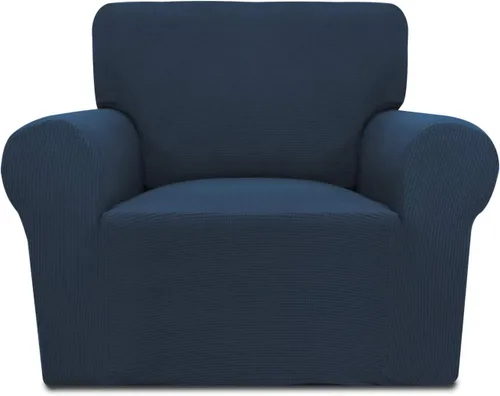 Vista 48 de PureFit Funda elástica para sofá biplaza, funda de sofá suave y antideslizante de jacquard de elastano, protector de muebles lavable con espuma