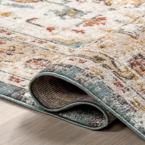 Vista 7 de nuLOOM Performance - Alfombra de estilo oriental, diseño vintage, duradera, fácil de limpiar, Justine Beige, 8'10' x 12