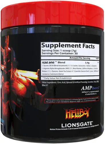 Vista 6 de Insane Labz Paquete Hellboy, psicótico Hellboy preentrenamiento y loco amino BCAA, aumenta la masa muscular, la fuerza, el enfoque y el tiempo
