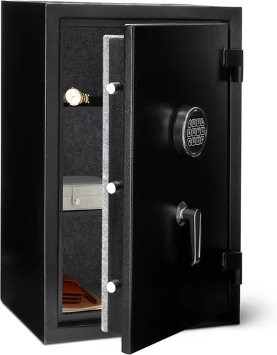 Vista 9 de Amazon Basics Caja fuerte de seguridad resistente al fuego con teclado electrónico programable, para asegurar objetos de valor y documentos