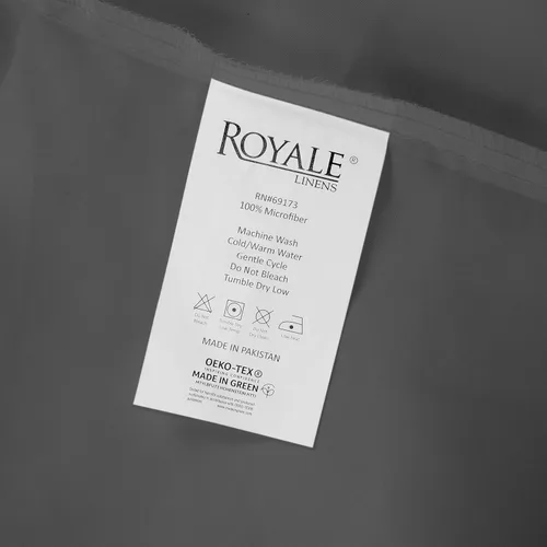 Vista 9 de Royale Linens Paquete de 2 sábanas bajeras, sábanas elásticas, sábana bajera individual, suave y transpirable, microfibra cepillada de 1800